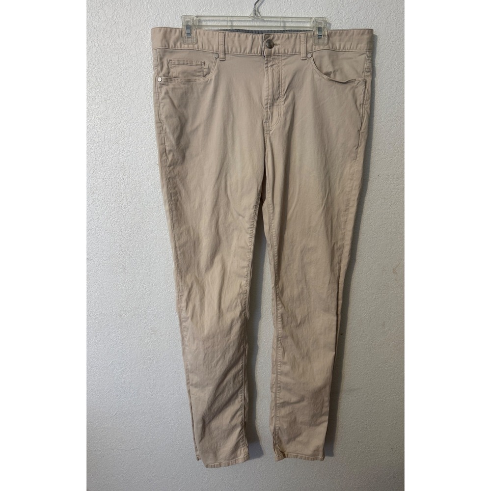 Chaps Khaki Chinos Pants Mens Size 36x32 Straight Fit Cotton Stretch